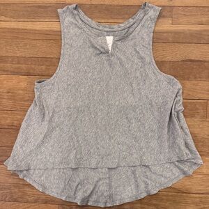 Love by Gap Women's Gray Asymmetrical 100% Pima Cotton Tank Top Sz Small S
 b6